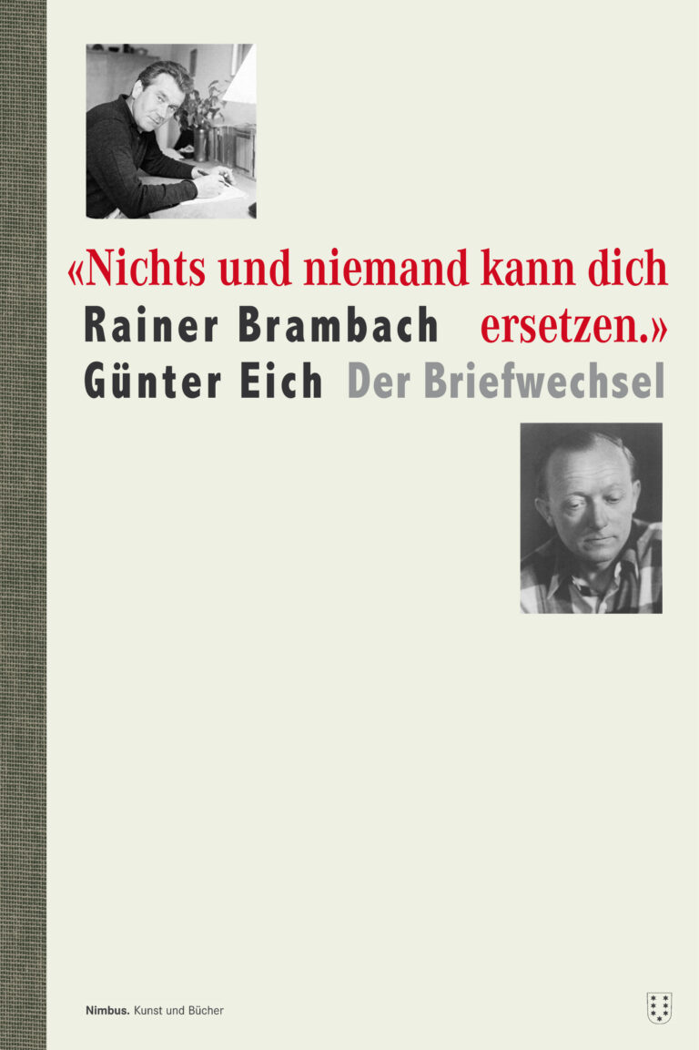 Nimbus Verlag Nichts Und Niemand Kann Dich Ersetzen Rainer Brambach